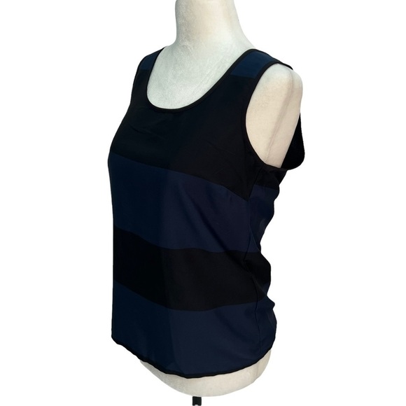 𝅺vero Moda Black/Navy Giant Stripe Tank Top Size XS - Picture 4 of 10